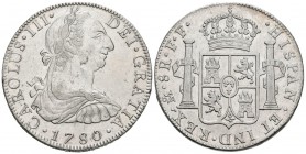 CARLOS III. 8 Reales. 1780. México FF. Cal-930. Ar. 26,89g. EBC-.