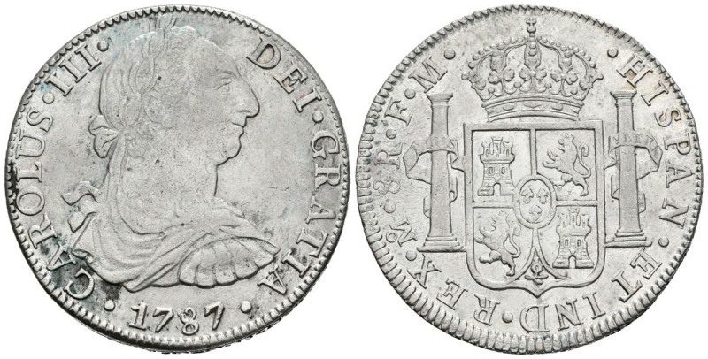 CARLOS III. 8 Reales. 1787. México FM. Cal-941. Ar. 26,90g. MBC+.