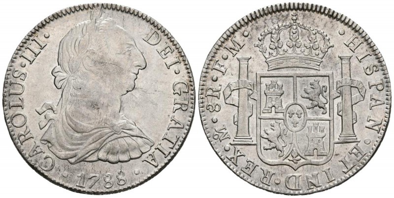 CARLOS III. 8 Reales. 1788. México FM. Cal-942. Ar. 26,91g. Buen ejemplar y míni...