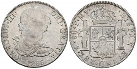 CARLOS III. 8 Reales. 1788. México FM. Cal-942. Ar. 26,91g. Buen ejemplar y mínima erosión en anverso. EBC.