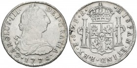 CARLOS III. 8 Reales. 1778. Potosí PR. Cal-979. Ar. 26,64g. MBC.