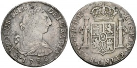 CARLOS III. 8 Reales. 1782. Potosí PR. Cal-986. Ar. 26,97g. MBC-.