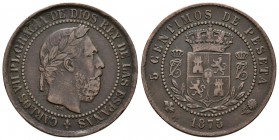 CARLOS VII. 5 Céntimos. 1875. Bruselas. Cal-10. Ae. 4,97g. MBC-.