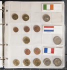 ZONA EURO. Colección avanzada conteniendo varias series y monedas sueltas de Alemania, Austria, Bélgica, España, Finlandia, Francia, Grecia, Holanda, ...