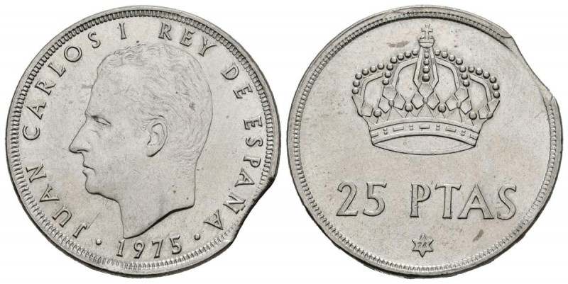 JUAN CARLOS I. 25 Pesetas. 1975 *76. Madrid. Segmentada. CuNi. 8,55g. EBC+.