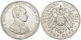 ALEMANIA. Prussia. Whilhelm II. 5 Mark. 1914. Berlín A. Km#536. Ar. 27,76g. EBC.