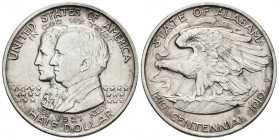 ESTADOS UNIDOS. 1/2 Dollar. 1921. Alabama Centennial. KM#148.2. Ar. 12,48g. MBC+.