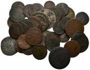 FRANCIA. Lote compuesto por 42 monedas y Jetones, conteniendo monedas desde 1550 hasta 1779, todas ellas diferentes. Ae. BC-/MBC. A EXAMINAR.