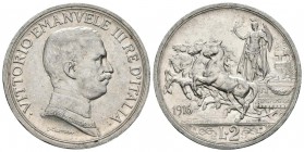 ITALIA. Vittorio Emanuel III. 2 Lire. 1916. Km#55. Ar. 9,98g. EBC.