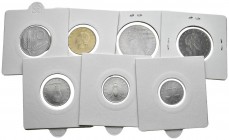 ITALIA. Serie 1, 2, 5, 10, 20, 50 y 100 Liras. 1968. SC.