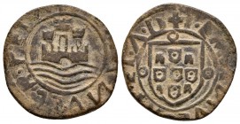 PORTUGAL. D. Manuel I. Ceitil. (1495-1521). Castillo pequeño. Var. Leyenda. Gomes 02.08. Ae. 1,95g. MBC+.