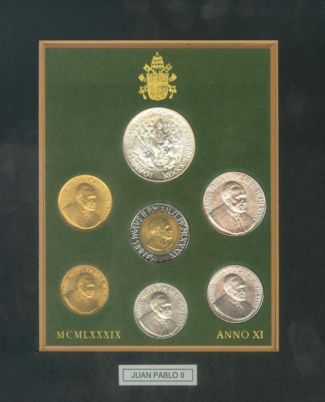 VATICANO. Set 1989. Juan Pablo II. Enmarcado. SC.
