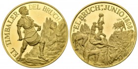 BATALLA DE BRUCH. Medalla conmemorando la batalla 1808. El timbaler del Bruch. Au. 17,18g. 32mm. SC.