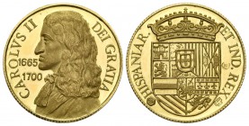 REYES DE ESPAÑA. Medalla. 1665-1700. Carlos III. Au. 3,46g. 20mm. SC.