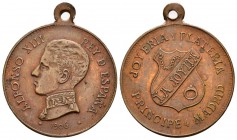 ALFONSO XIII. Medalla. 1906. La Joyería. Joyería y Platería, Principe 4, Madrid. Ae. 4,82g. 24mm. EBC.