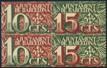 BARCELONA. 10 Céntimos+10 Céntimos+15 Céntimos+15 Céntimos. 2 de Diciembre de 1937. EBC.