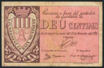BAX MONTSENY (BARCELONA). 10 Céntimos. 17 de Noviembre de 1937. BC.