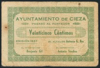 CIEZA (MURCIA). 25 Céntimos. 1937. (González: 1965). BC.