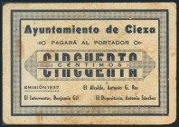 CIEZA (MURCIA). 50 Céntimos. 1937. (González: 1966). BC.