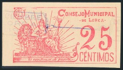 LORCA (MURCIA). 25 Céntimos. Septiembre de 1937. (González: 3231). EBC+.