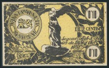 MALGRAT (BARCELONA). 10 Céntimos. 26 de Mayo de 1937. Inusual. SC.