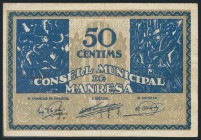 MANRESA (BARCELONA). 50 Céntimos. (1937ca). SC.