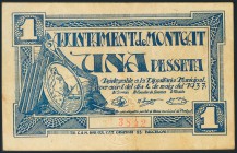 MONTGAT (BARCELONA). 1 Peseta. 4 de Mayo de 1937. MBC.