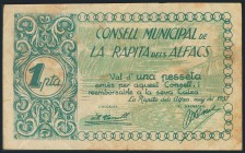 SAN CARLOS DE LA RAPITA (TARRAGONA). 1 Peseta. Mayo de 1937. BC.