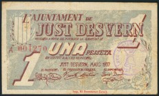 SANT JUST DESVERN (BARCELONA). 1 Peseta. Mayo de 1937. BC.