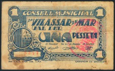 VILASSAR DE MAR (BARCELONA). 1 Peseta. (1937ca). RC.