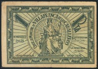VILLAFRANCA DE LOS CABALLEROS (TOLEDO). 1 Peseta. (1936ca). (González: 5523). BC+.