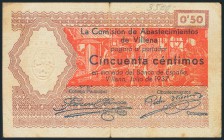 VILLENA (ALICANTE). 50 Céntimos. Julio de 1937. (González: 5763).