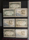 Precioso conjunto de billetes del Banco de España emitidos en Bilbao en 1937, diversos valores y la mayoría calidades BC. A EXAMINAR.