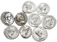 IMPERIO ROMANO. Lote compuesto por 10 denarios de plata, conteniendo: Tiberio, Cómodo, Antonino Pio (2), Maximino, Julia Domna, Julia Mamaea, Geta y C...