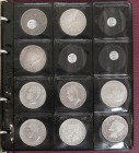 CENTENARIO DE LA PESETA. Lote compuesto por 30 monedas de 5 Pesetas de Plata. Conteniendo de Gobierno Provisional: 1869 *18-69 (Copia) y 1870 *__-70; ...