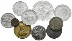 ALEMANIA. Lote compuesto por 10 monedas de diferentes periodos, valores y metales. BC-/EBC. A EXAMINAR.