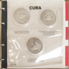 CUBA. Lote compuesto por 103 monedas conteniendo: 20 Pesos, emisiones de 1988 y 1989 conmemorativas (Plata); 1 Peso todas las emisiones desde 1980 has...