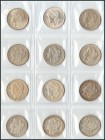 ESTADOS UNIDOS. Lote compuesto por 19 monedas de plata, conteniendo: 1 Dollar "Morgan" 1879, 1880, 1882 O, 1883, 1887, 1888, 1889, 1891, 1897, 1900 O,...