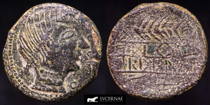 Ancient Hispania. Obulco (Porcuna, Jaen), bronze As (21,20 g., 29 mm.). Minted a...