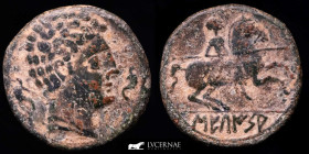 Secaisa bronze As 8,99 g. 24 mm. Segeda 120-80 B.C. Good very fine