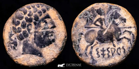 Sesars Bronze As 11,35 g. 24 mm. Aragón 120-20 a.C. gVF