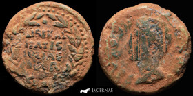 Augustus Bronze As 10,69 g, 25 mm. Ebora (Evora) 27 BC - 14 AD Good fine