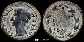 Augustus Bronze As 9.94 g, 25 mm. Ebora (Evora) 27 BC - 14 AD Good fine