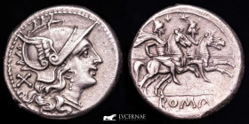 Anonymous Silver Denarius 4.17 g. 18 mm. Rome 211 B.C. nEF