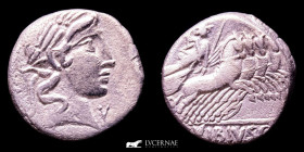 C. Vibius C.f. Pansa Silver Denarius 3,63 g. 16 mm. Rome 90 BC gVF
