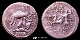 P. Plautius Hypsaeus Silver Denarius 3,51 g. 18 mm. Rome 58 B.C. Good Very fine