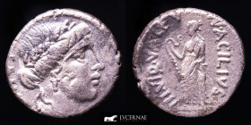 Man. Acilius Glabrio Silver Denarius 3,65 g., 16 mm. Rome 49 BC Good fine