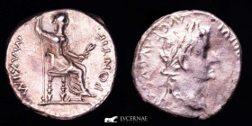 Tiberius Silver Denarius 3,70 g. 17 mm. Lugdunum 14-37 A.D. gVF/gF