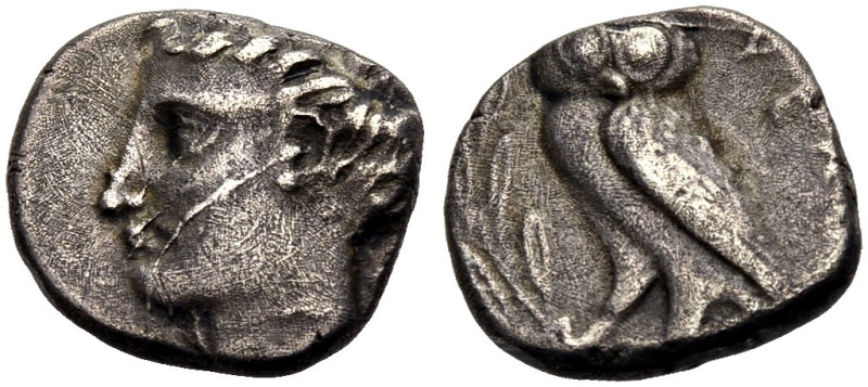 LUKANIEN. HYELE. 
Drachme, Williams Period III 440-400 v. Chr. Nymphenkopf n.l....