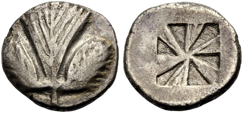 SIZILIEN. SELINUNT (SELINOUS). 
Didrachmon, ca. 450-480 v. Chr. Eppichblatt. Rv...